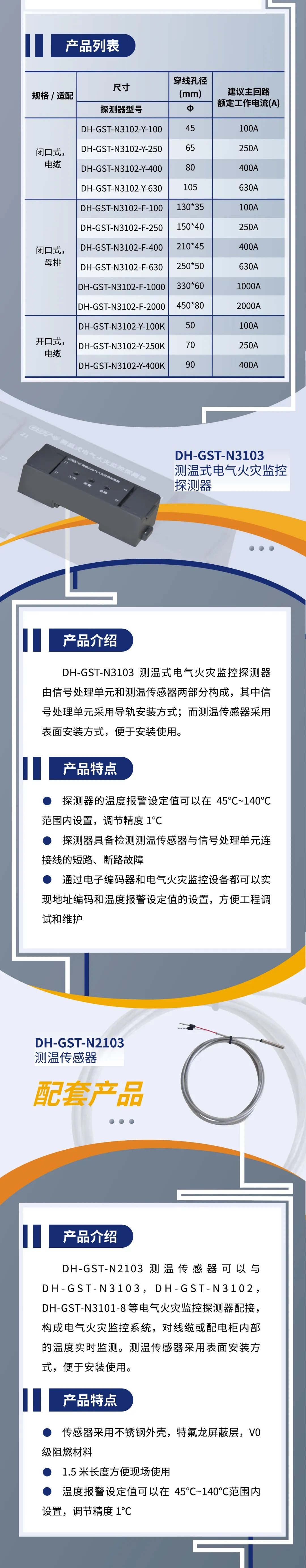 河北河北海湾消防新一代组合式电气火灾监控探测器产品上市