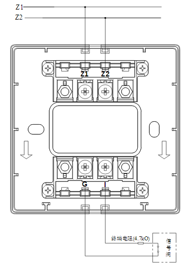 河北河北海湾消防GST-LD-8300B输入模块常闭无源触点接线图