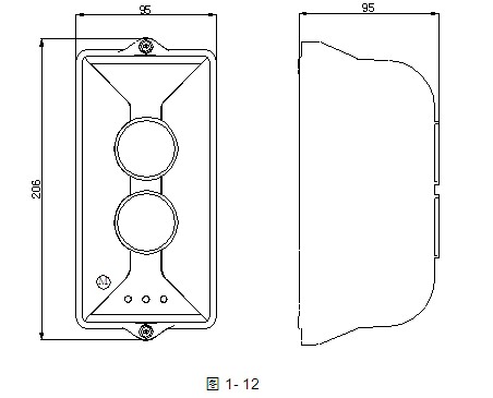 JTY-HM-GST102线型光束感烟火灾探测器外形示意图